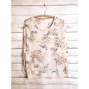 🔴 2/$25🔴⚡Nordstrom⚡Bird Pattern Top ⚡Cream